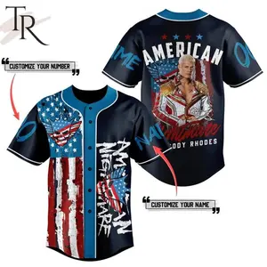 American Nightmare Cody Rhodes Custom Baseball Jersey, For Fan Shirt, All-Day Comfort, Zero Compromise, Essential Piece, Fits Any