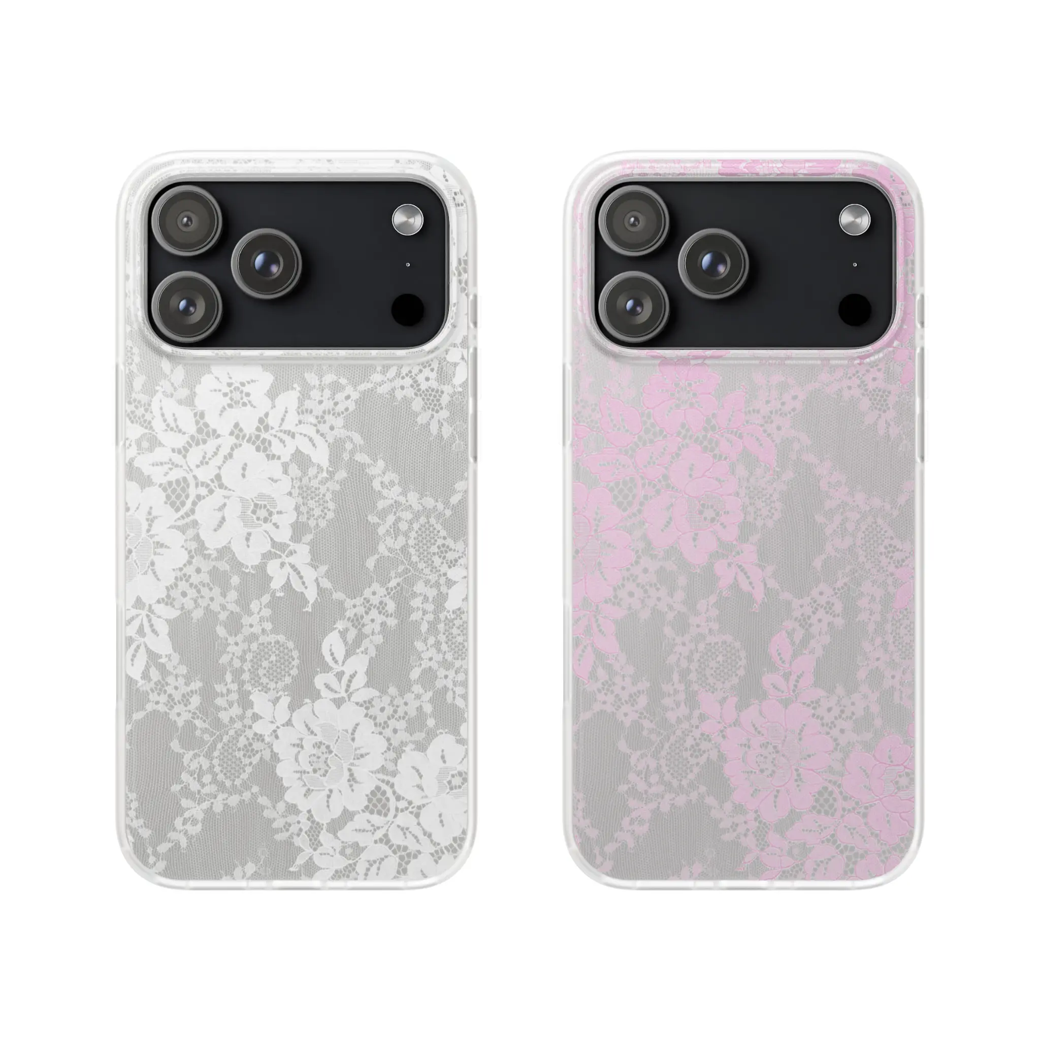 Lace Floral Matte Clear Jelly Iphone Case | Slim, Lightweight Mobile Phone Cover