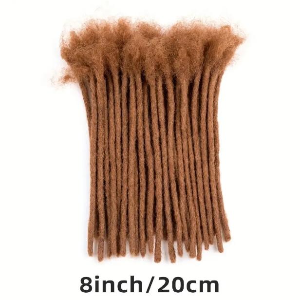 Colored Human Hair Dreadlock Extensions | 0.6cm Width Fully Handmade Locs for Men & Women | Can Be Dyed, Bleached & Curled | Perfect for Halloween, Christmas & Daily Looks