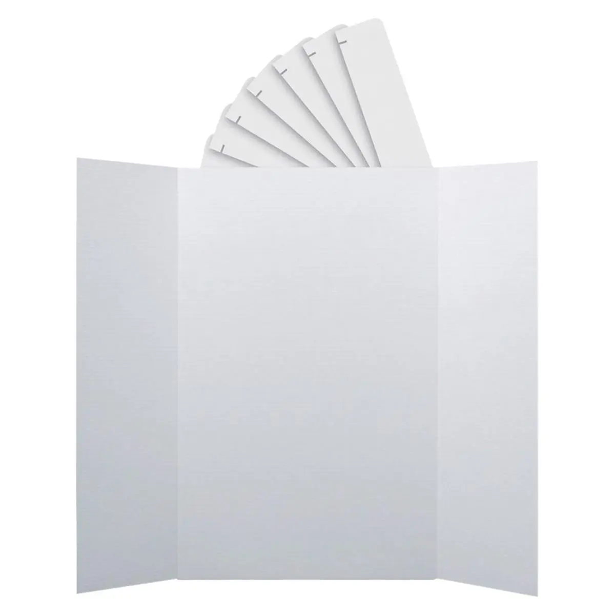 Flipside White Presentation Board with Header - 36x48 in, 24 Boards, Enhance Any Science Fair Project, No Choking Hazard