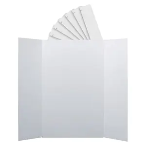 Flipside  36 x 48 in. Project Board with Header, White - Pack of 24