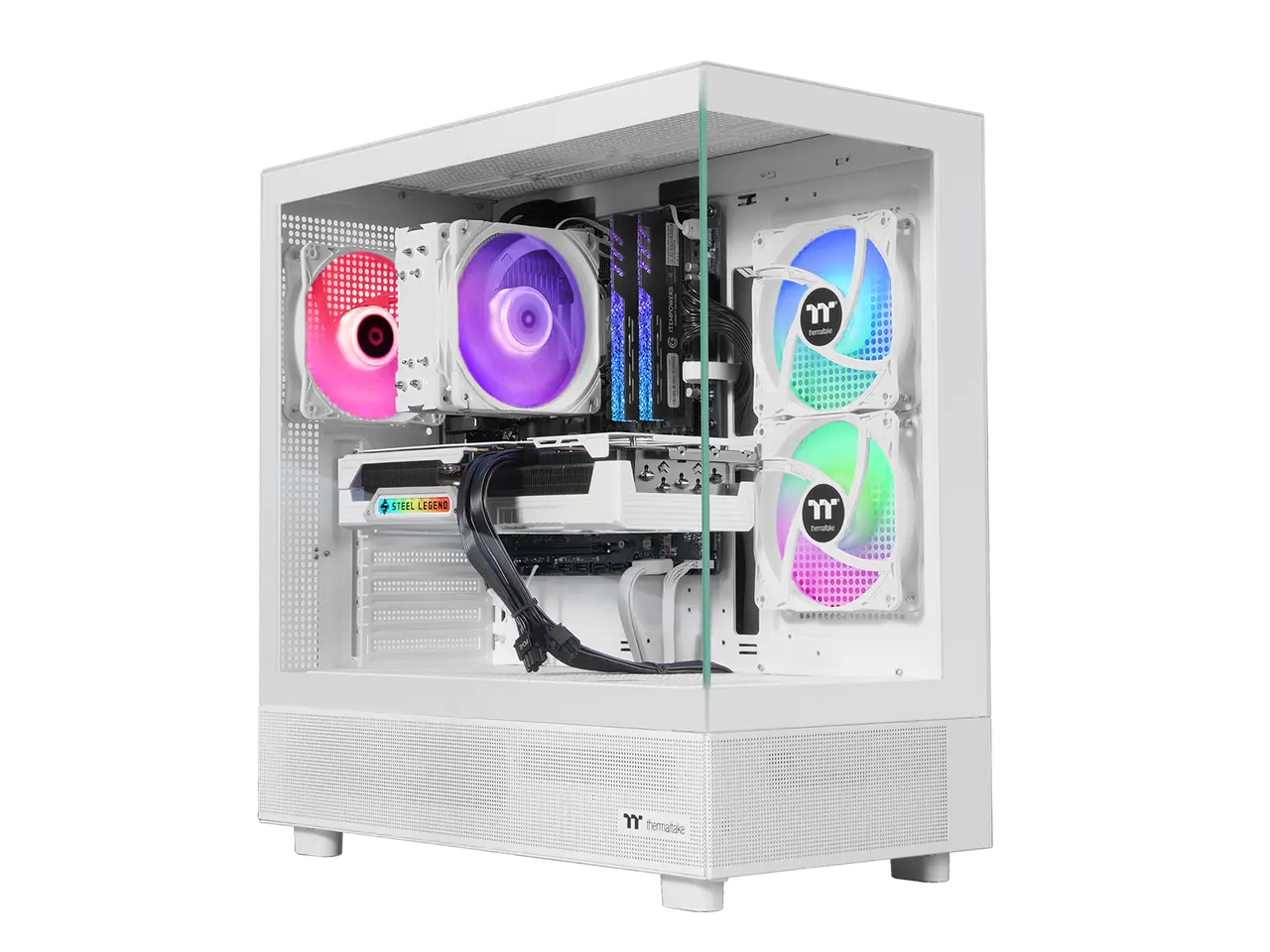 Thermaltake LCGS NE i1458S-V270S Gaming Desktop (Intel Core i5-14400F, Intel Arc B580 12GB, 16GB DDR4 3200Mhz Memory, 1TB NVMe M.2, 650W PSU, Wifi, Windows 11) N27S-B760-B58-LCS