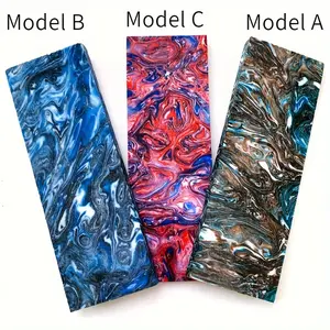 1pc Multi-Functional Handmade Composite Red Resin Inlay for DIY Outdoor Knife Handles and Slingshots - Plastic Material with Plastic Blade Survival Equipment