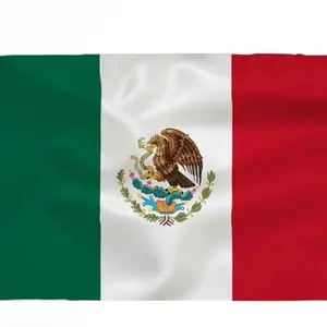 Mexico Flag 3x5 Foot- Mexican National Flags Indoor/Outdoor  with Vivid Color Brass Grommets Decorations