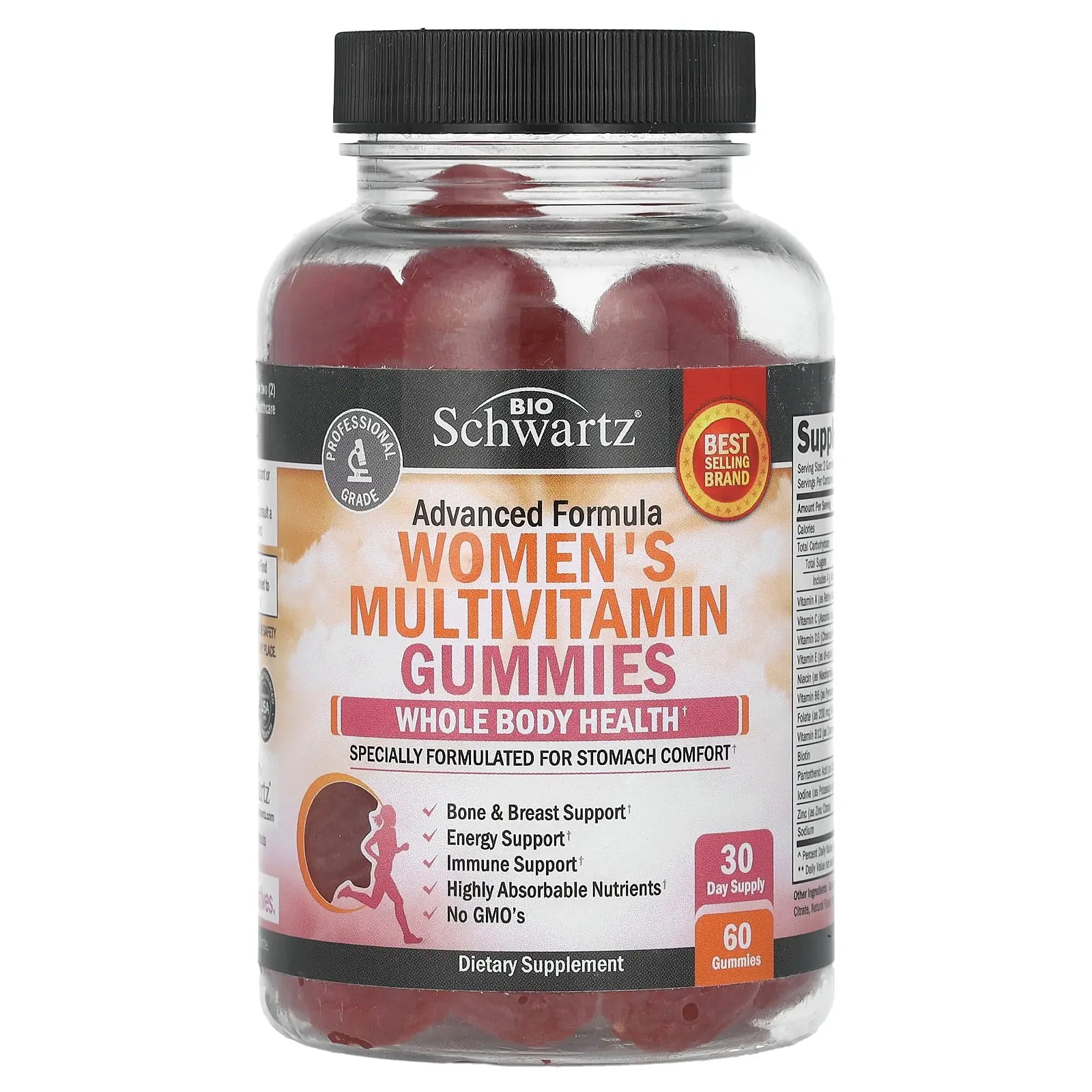 BioSchwartz Women's Multivitamin Gummies, Advanced Formula, 60 Gummies