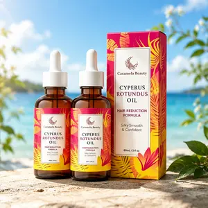 Cyperus Rotundus Hair Removal Oil 60ml, Natural Hair Growth Reduction Oil, Moisturizing & Soothing for Smooth Skin, Suitable for All Skin Types