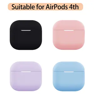 Protective Case for AirPods 4, Silicone Material Comfortable Touch, Cute Soft Shell, Durable Design, Perfect Fit for Daily Use, Earbuds Gift