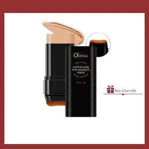 【Buy 2 Get 1 Random Gift】6-color Dual - Ended Eraser Foundation Stick -Multi - Use Concealer & Highlighter for Acne Marks , Nose Contour Flawless Makeup Finish - Versatile Cosmetic Tool , daily gift