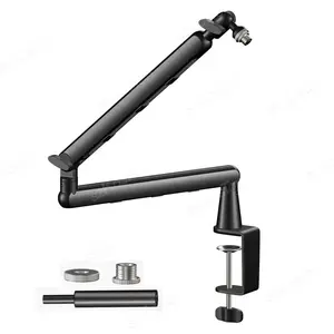 Professional Studio Low Profile Mic Arm with Extended Riser Cable Management Adjustable Microphone Stand for SM7B MV7 AM8 K688