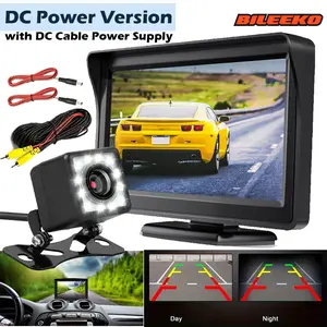 Night Vision HD Backup Camera Set, Bileeko 4.3 Inch Rearview Parking Assist, Blind Spot Free Driving Safety Essential