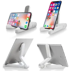 Portable Monitor Stand, Adjustable & Foldable Design Tablet Holder, Lightweight Tablet & Smartphone Stand Compatible with Most Tablets & Smartphones, Adjustable Cellphone Holder