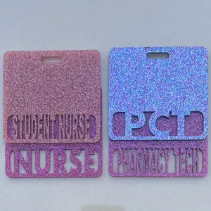 Cute Custom Badge Holders- Horizontal and Vertical. Medical professional ID card | RN | phlebotomist | MA | CNA | pharmacy tech. badge holder great gift