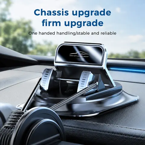 Car Phone Holder - Suction Cup Mount, 360° Rotation, Ultra-Stable Dashboard Fit for 6-15 mm Smartphone Body, Car-Safe Navigation Support with Horizontal & Vertical Screen Adjustment, Universal Compatibility