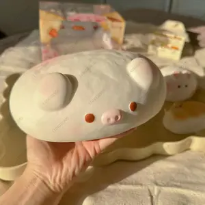 Moist Piggy Slow Rising Squishy Soft Pig ASMR Sensory Anti Stress Fidget Toys for Kids Non-Toxic Squeeze Ball for Adults Anxiety