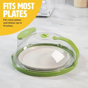 2-in-1 Microwave Steamer & Splash Protector Cover, Clear Microwave Splatter Cover for Food with Handle and Water Storage Box, Microwave Plate Food Cover, Home Kitchen Gadgets and Accessories (1PC)