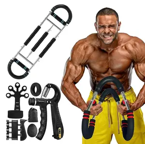 Twister Arm Trainer Adjustable Chest Workout Equipmentfor Men Stainless Steel Spring Resistance Home FitnessMulti Functional Strength Training Machine hand gripstrengthener