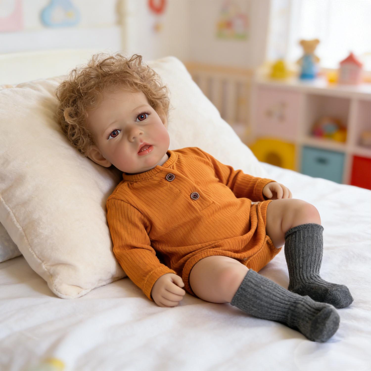 Lifelike Reborn Baby Dolls Full Body Boy 20 Inch 50cm  Liam Boy Vinyl Baby Doll Vinyl Real Life Size Babies Realistic Newborn Babies Reborn Toddler Dolls christmas year birthday present collector gift for sale