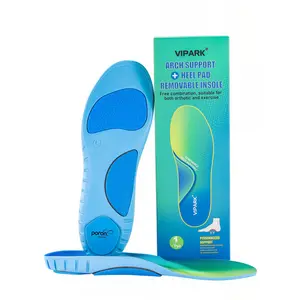 VIPARK High-Rebound PORON Insole Inserts, Adjustable Removable Arch Support for Impact Protection, Clinical-Grade Orthotic Pads for Shock Absorption & Comfort