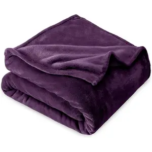- King - Plum - Lightweight Throw for, Sofa, Couch, Movie Night, Camping, and Travel - Microplush - Ultra Warm (King, Plum)