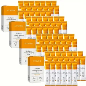 80 Sheets Collagen Firming Sleep Mask, Moisturizing Face Mask with Vitamin C, Hyaluronic Acid & Gotu Kola Extract, Travel Essential for All Skin Types