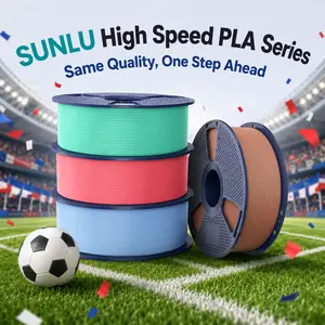SUNLU High Speed PLA Filament 1.75mm, 30mm/s - 600mm/s Print Range,Designed for Fast Printing, Neatly Wound, Dimensional Accuracy +/- 0.02mm, 1KG Black