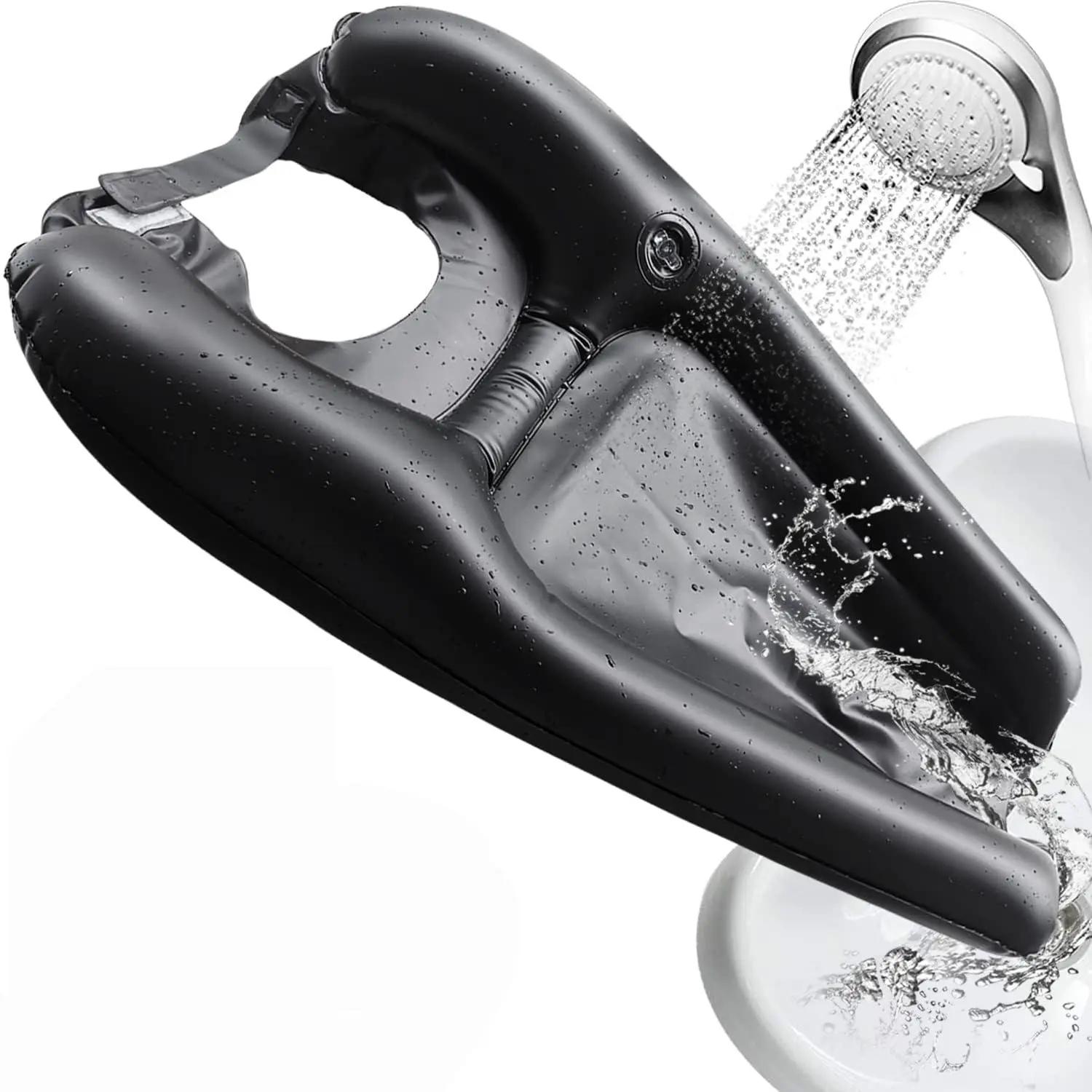 Inflatable Shampoo Basin, Portable Foldable Inflatable Shampoo Pillow, PVC Bathroom Gadgets for Home Use, Bathroom Supplies, Support, Folding