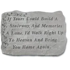 212 MAIN 18x13 in Weatherproof Wall Mount Memorial Sign, "If Tears Could Build A Stairway" with Shamrocks, Home Decor for Heaven-Themed Tributes, Outdoor Furniture Decor