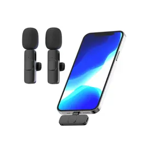 Professional Wireless Lavalier Microphone Portable Audio Video Recording Mini Mic for IPhone  Ipad Android Live Broadcast Phone -Cordless Omnidirectional Condenser Recording Interview Vlog