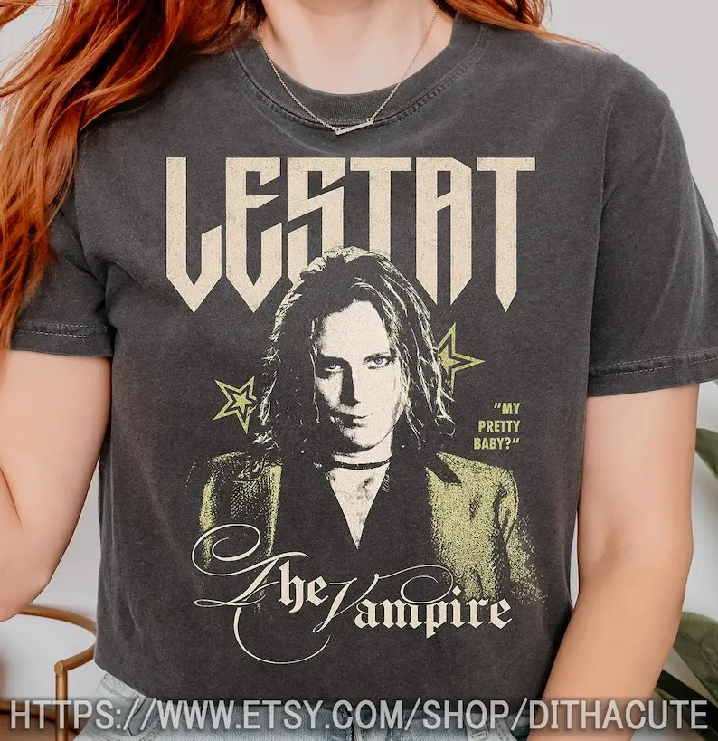 Comfort Colors Vampire Lestat Shirt, Horror Band Tee, Gothic Vampire Graphic T-Shirt