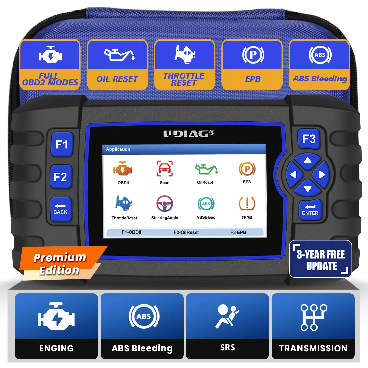 UDIAG A300 OBD2 Scanner Diagnostic tool -USB-Powered Car Fault Code Reader, Vehicle Engine Diagnostic Tool - I/M Readiness Test, Battery Voltage Test, Code Reading & Erasing, Check Engine Light Reset, Real-Time Data Stream, Battery-Free Operation