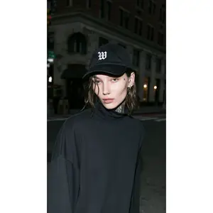 WAAL LAB Black Embroidered Dad Cap