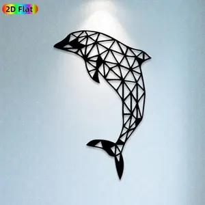 1pc Dolphin Metal Wall Art, Stylish Dolphin Statue Mural, Ideal Gift for New Year, Easter, Marine Life Enthusiasts, Weather-Resistant Metal Wall Decor Wall Sculptures, Perfect for Patio Wall & Garden Fence, Unique Coastal Home Decor