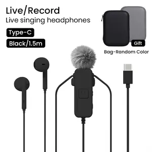 Bluewow Sound Card Karaoke Headset with In-ear Monitoring Voice Changer USB-C Connectivity for Live Streaming and Recording Studio Quality Sound Card