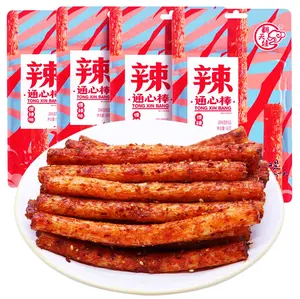 Latiao Spicy Strips 4 Pack Chinese Snacks, Latio Chinese Spicy Sticks 68g/2.39 Ounces per Pack (Medium to Extra Sp-icy)