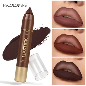 1 Pc Creamy Lipstick Pen, Moisturizing Hydrating Lip Crayon, Long-Wearing Lip Color For Daily Commute And Office, Nude Pink And Chestnut Brown And Rose Mauve, Lip Makeup Cosmetic