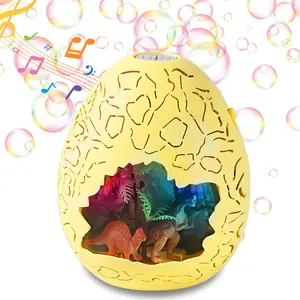 Dinosaur Bubble Toy with LED Night Light & Music Gift for Kids