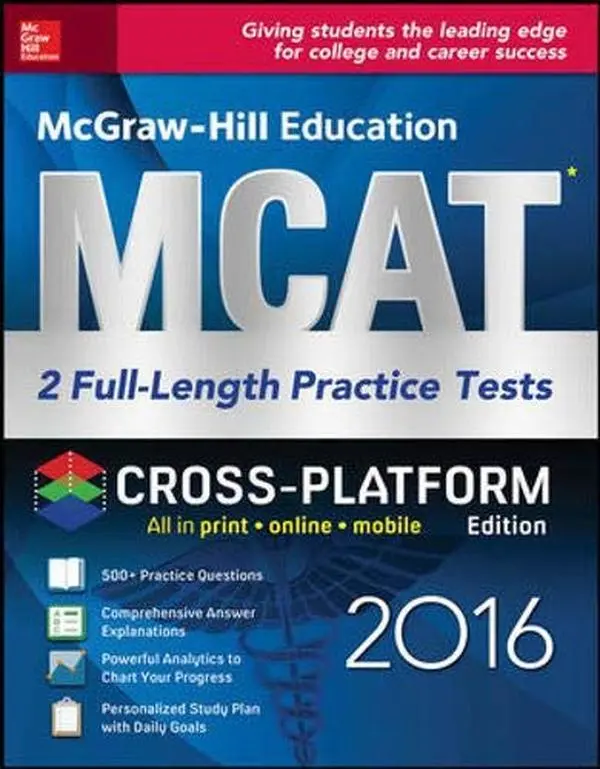 USED-McGraw-Hill Education MCAT: 2 Full-Length Practice Tests 2016, Cross-Platform Edition by George J. Hademenos (Paperback)