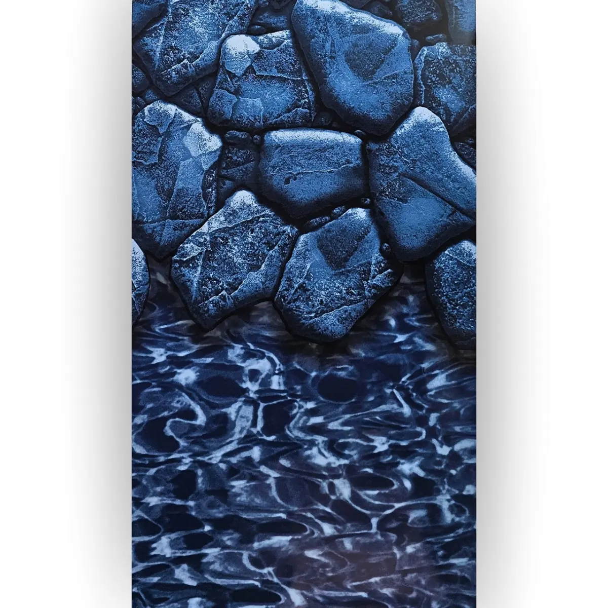 Swimline LI2448BSO Virgin Vinyl Above Ground Pool Liner, 24 ft Round, 48-52 in Height, Vibrant Boulder Swirl Pattern, Overlap-Hung Style, Cold Crack Res., Easy Installation, Lamicear Protection