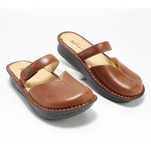 Alegria Leather Adjustable Clogs - Kamila