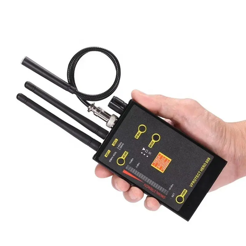 New 009 RF Signal Detector, 50MHz-6GHz, Anti-Eavesdropping Hidden Camera GSM Wi-Fi Bluetooth Magnetic Field Signal Detection Device for Privacy Protection