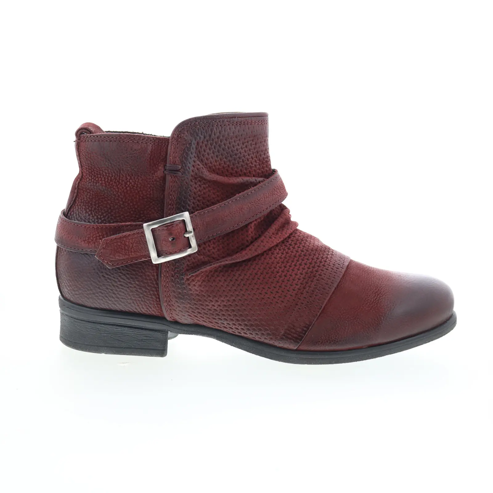 Miz Mooz Suzy Womens Burgundy Leather Zipper Ankle & Booties Boots