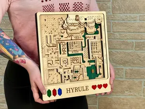 Dark World Hyrule 3d Map Laser Cut Wood Custom Decor Link Between Worlds Link to the Past Fan Art