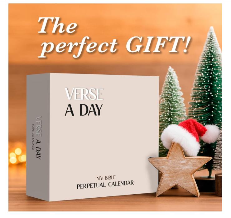 Verse A Day Perpetual Calendar | Enjoy it Year After Year, 365 Christian Verses from the NIV Bible to Inspire Your Daily Devotional, Positive Inspirational Religious Daily Verses for Men & Women