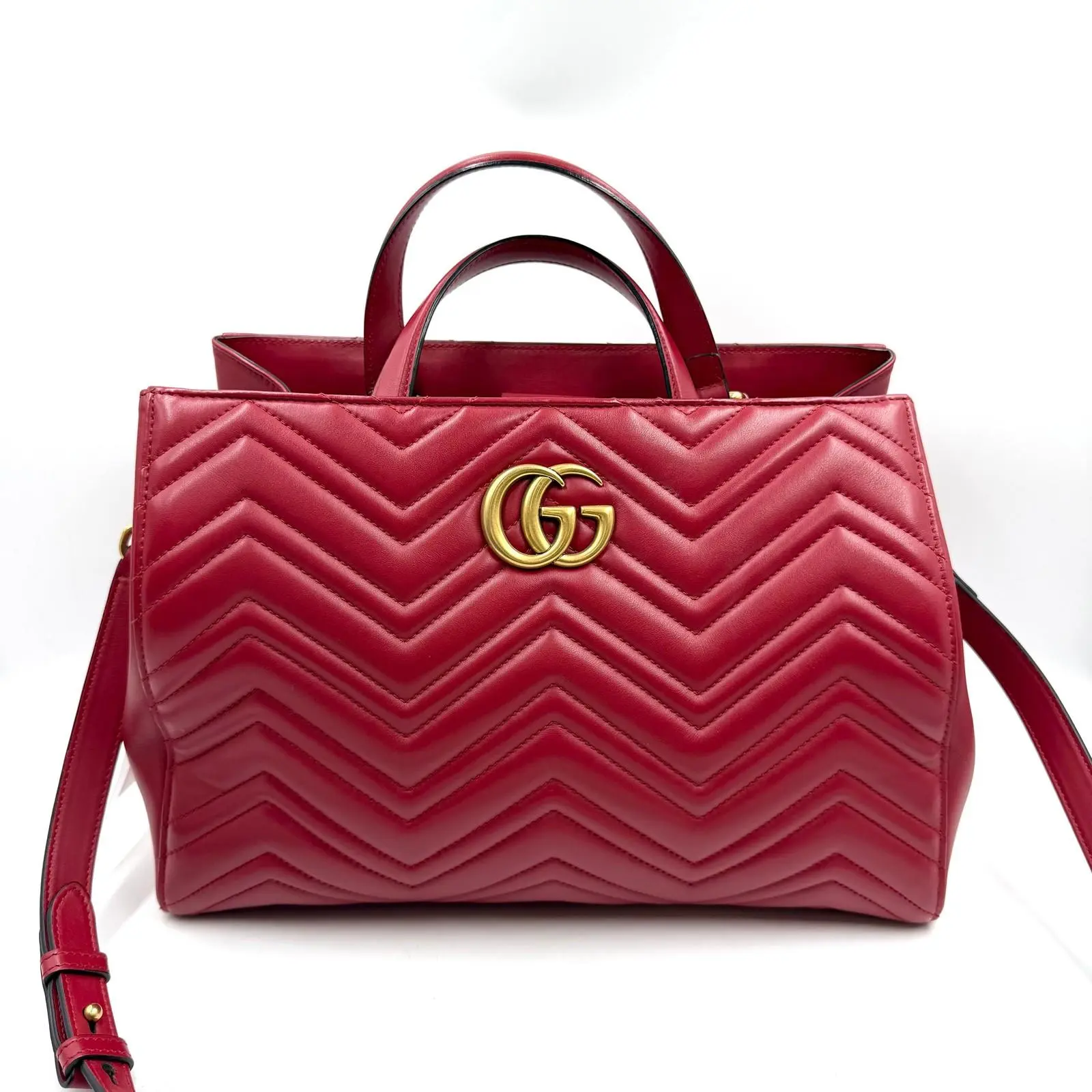 Pre-owned GUCCI AS SHOWN Clutches & Wristlets HZ 1764 GG Marmont Top Handle Bag 26.03.01