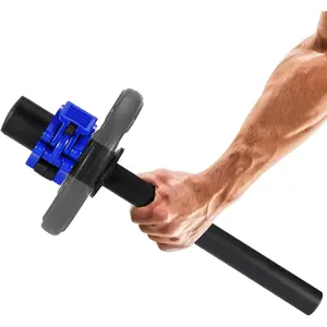 Forearm Strengthener & Forearm Exerciser, Wrist Exerciser Bar with a Barbell Clamps, Wrist  and Rotation Strength Trainer, Ideal for Grip Strength, Forearm  Building