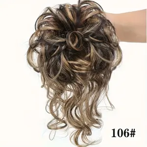 1 Piece Of Messy Bun Wig Headband - Donut Bun - With Elastic Headband - Wave Roll Synthetic Bun Ponytail Women's Hair Extensions - Suitable For Women, Halloween, Christmas, Christmas, gifts