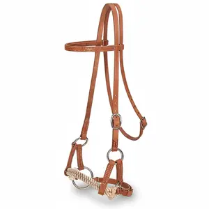 Weaver Leather Half Breed Headstall with Sweet Iron Snaffle Single Rope
