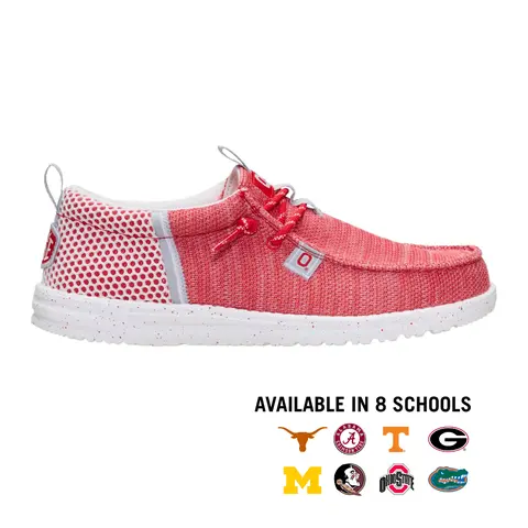 HEYDUDE Collegiate Wally Funk Stretch Sox - Comfortable Slip on NCAA Licensed Shoes