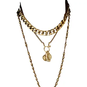 METAL FLASH WATER RESISTANT CHARM NECKLACE