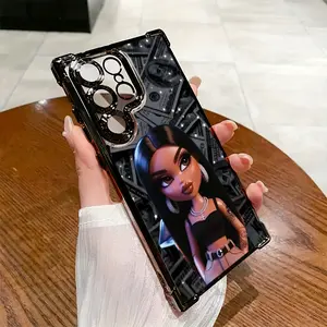 Anime Fashion Lovely Doll Bratz Smartphone Casing Cellphone Phone Case for Samsung Galaxy S25 S24 S23 S22 S21 Fe Ultra Plus 4g 5g, Anti-Drop Protective Transparent Soft Back Cover Protector Protection